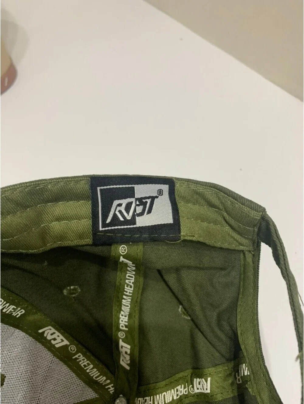 Re7 Premium Headwear Africa Pan African Embroidered Olive Green Adjust Cap Hat